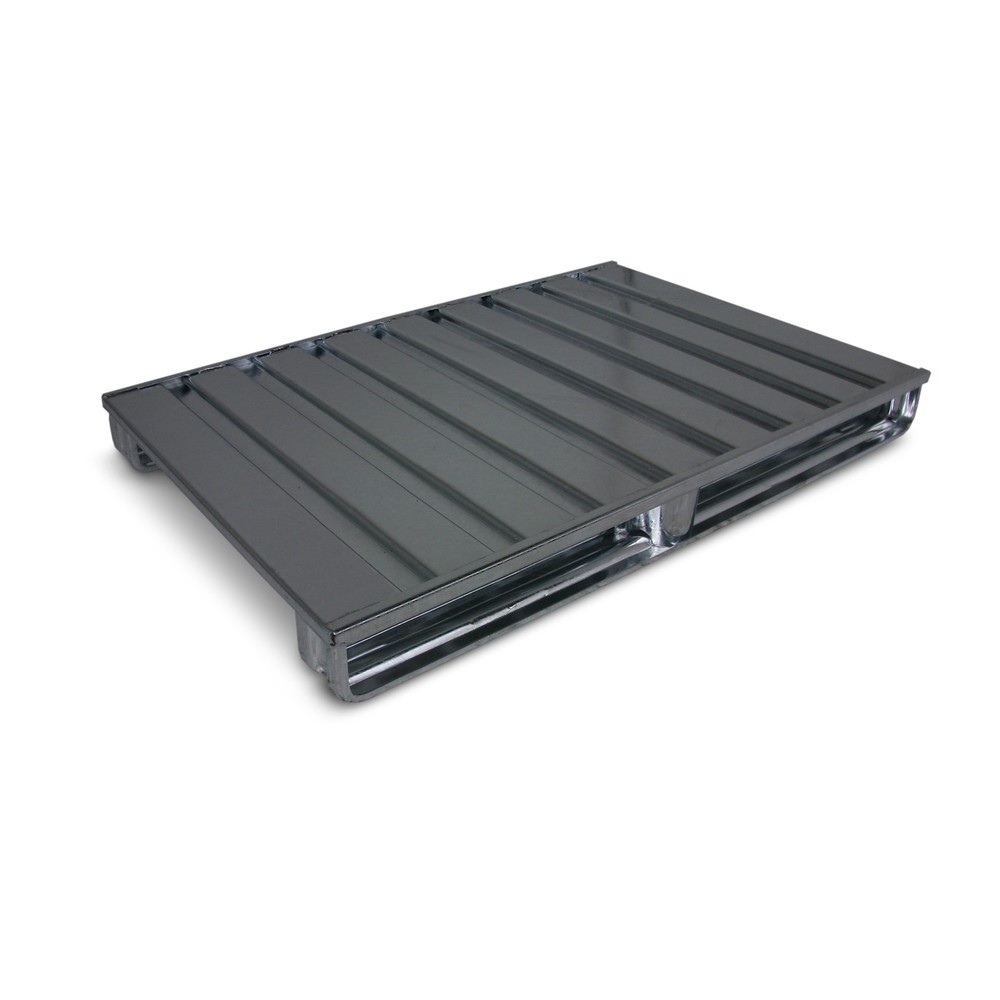 Illustration du produit: Palette plate en tôle d'acier HESON®, galvanisée à chaud, L x l 1 000 x 800 mm
