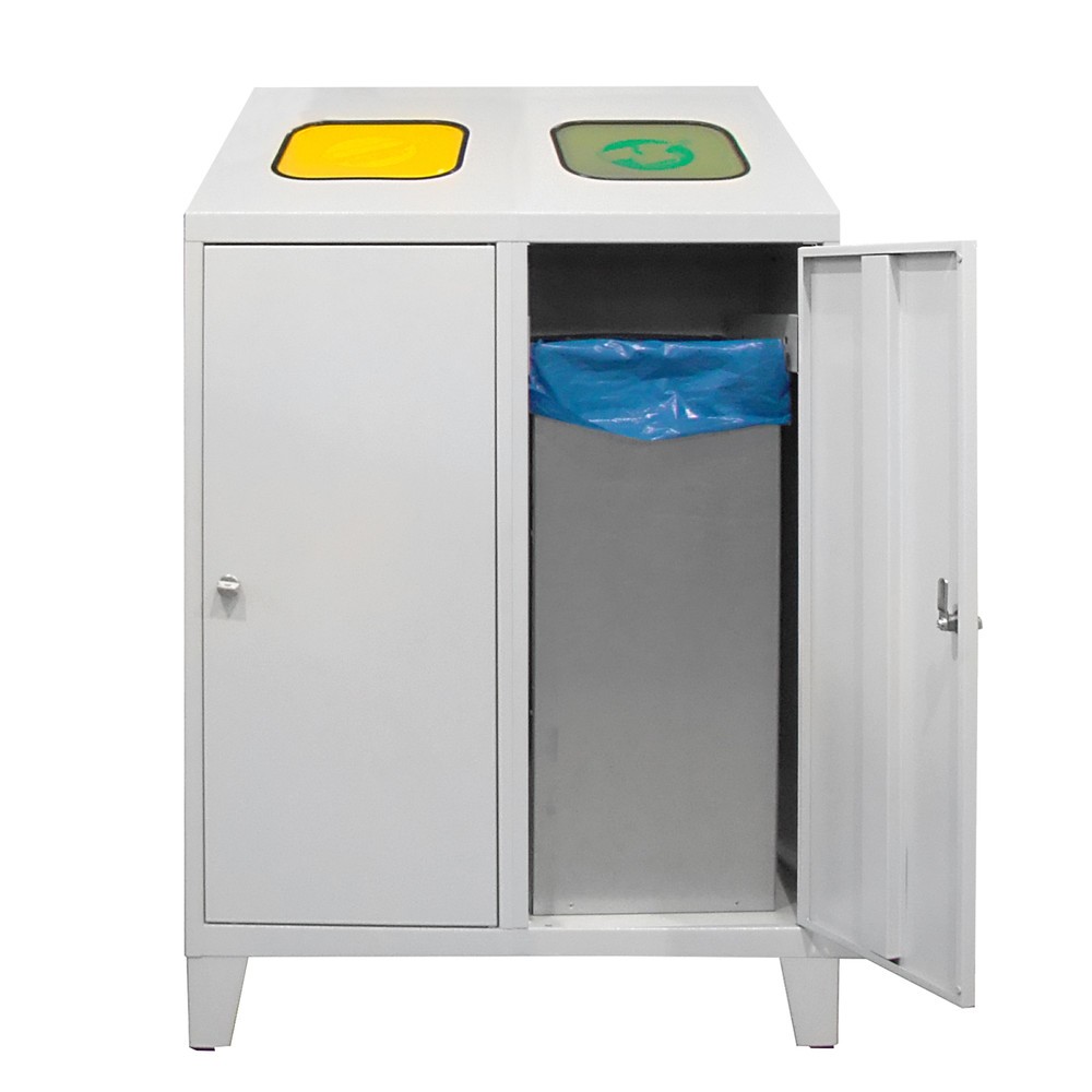 Číslo obrázku produktu 2: Odpadkový koš HEMMDAL Duo na recyklaci odpadu se 2 vnitřními nádobami, každá 120 litrů