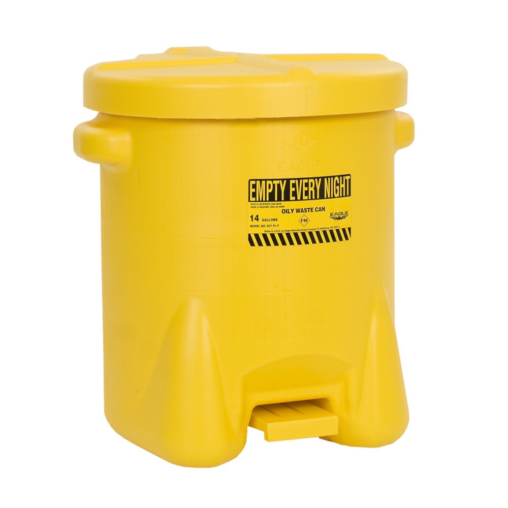 Obrázek produktu: Odpadkový koš Justrite® Eagle, HDPE, 22,8 litru, červená