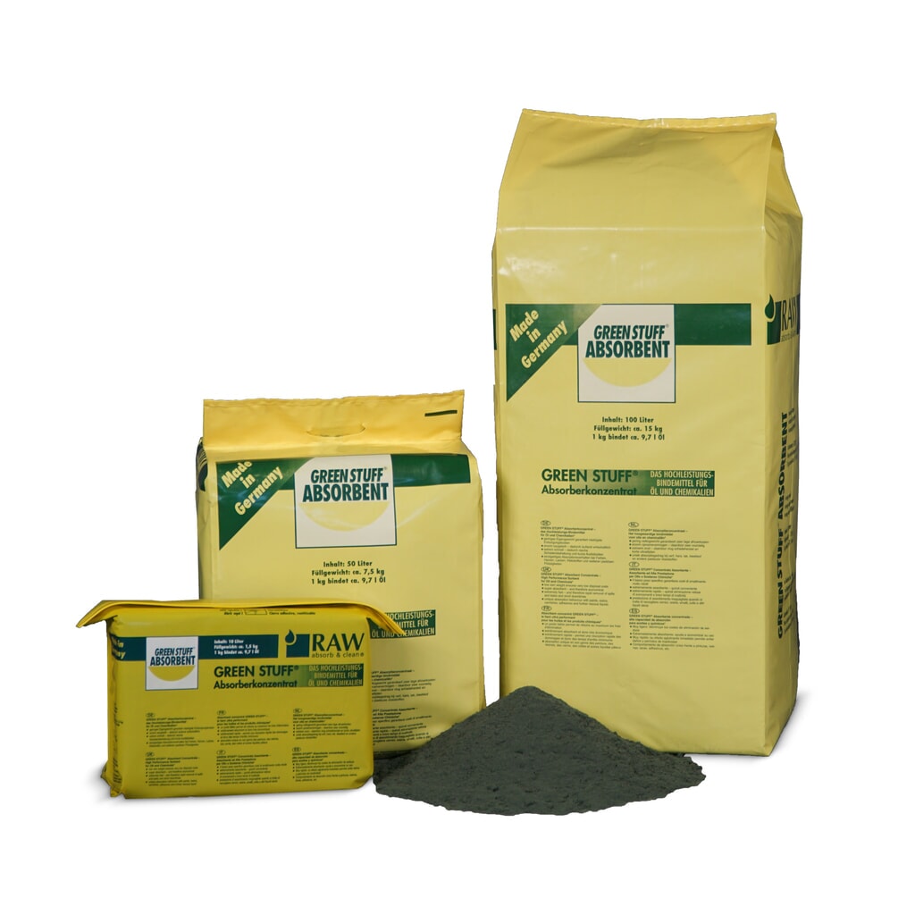 Öl- und Chemikalien-Bindemittel Green Stuff®, Absorberkonzentrat, 100 Liter Produktabbildung: Öl- und Chemikalien-Bindemittel Green Stuff®, Absorberkonzentrat, 100 Liter