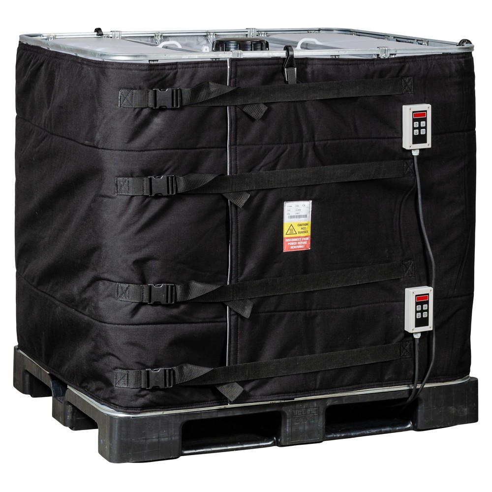 Obrázek produktu: Ohřívací manžeta na kontejner IBC Kuhlmann se 2 digitálními regulátory, 1000 l, 0-90 °C, 230 V, 2x 1000 W, DxV 4400 x 1000 mm