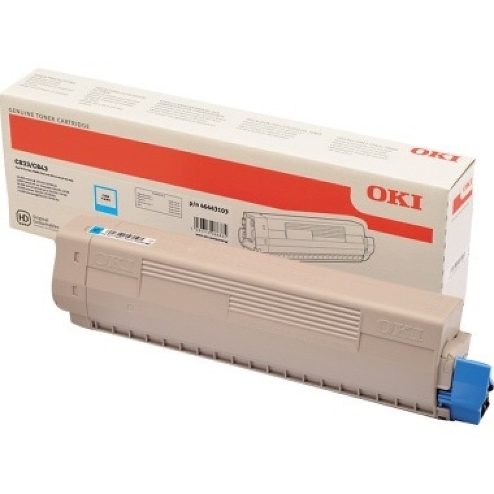 Produktabbildung: OKI Toner 46443103 10.000Seiten cyan