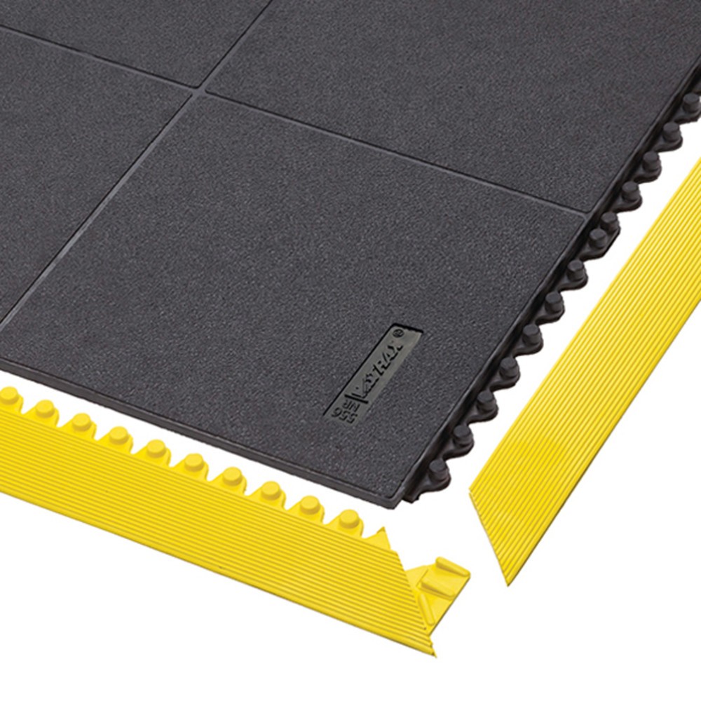 Číslo obrázka výrobku 2: Okrajové lišty pre zásuvný systém s podlahovou doskou pre montážne pracoviská, s nopkami, š x h 50 x 910 mm, žltá