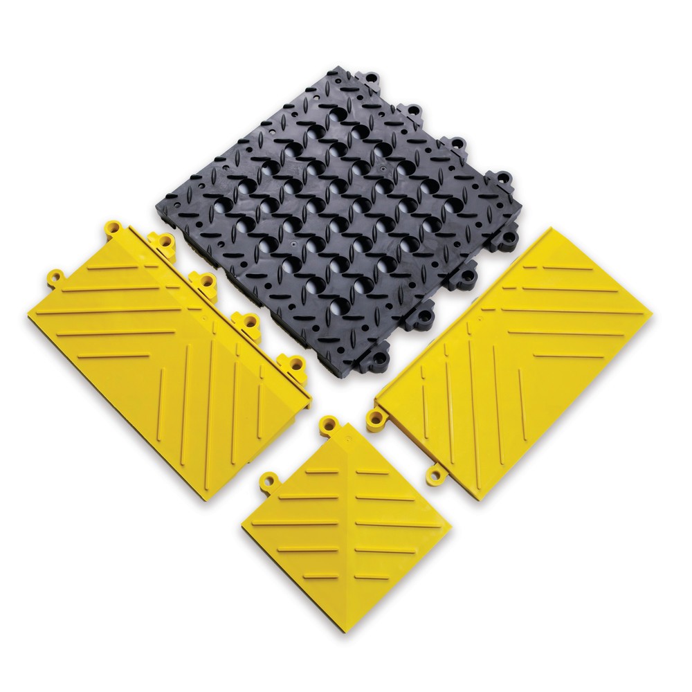 Obrázok výrobku: Dlaždica pre modulárny podlahový systém, PVC, dierovaná, Š x H 305 x 305 mm, čierna