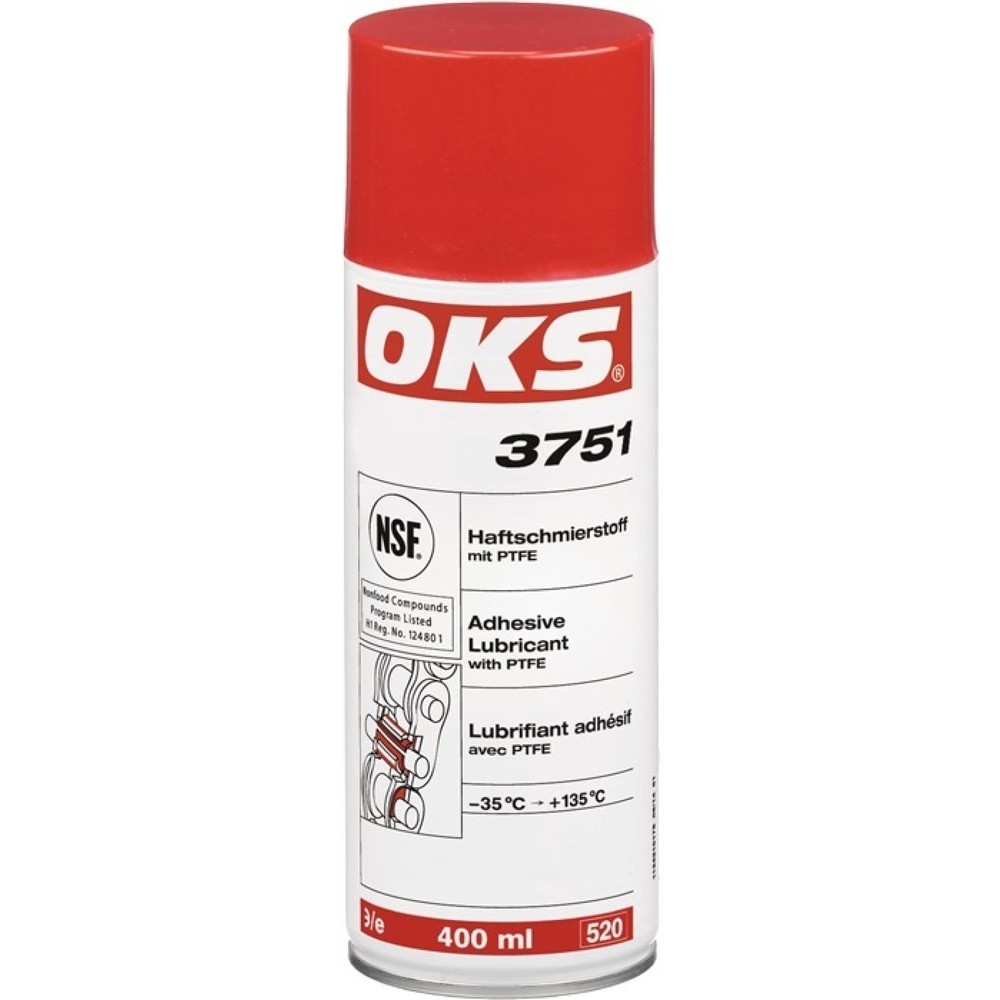 Produktabbildung: OKS Haftschmierstoff m.PTFE 3751 weißlich NSF H1 400 ml Spraydose
