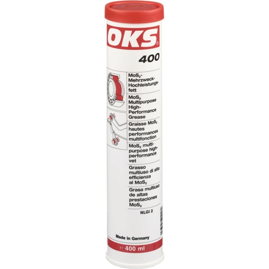 Produktabbildung: OKS MoS² Hochleistungsfett 400 schwarz 400 ml Kartusche