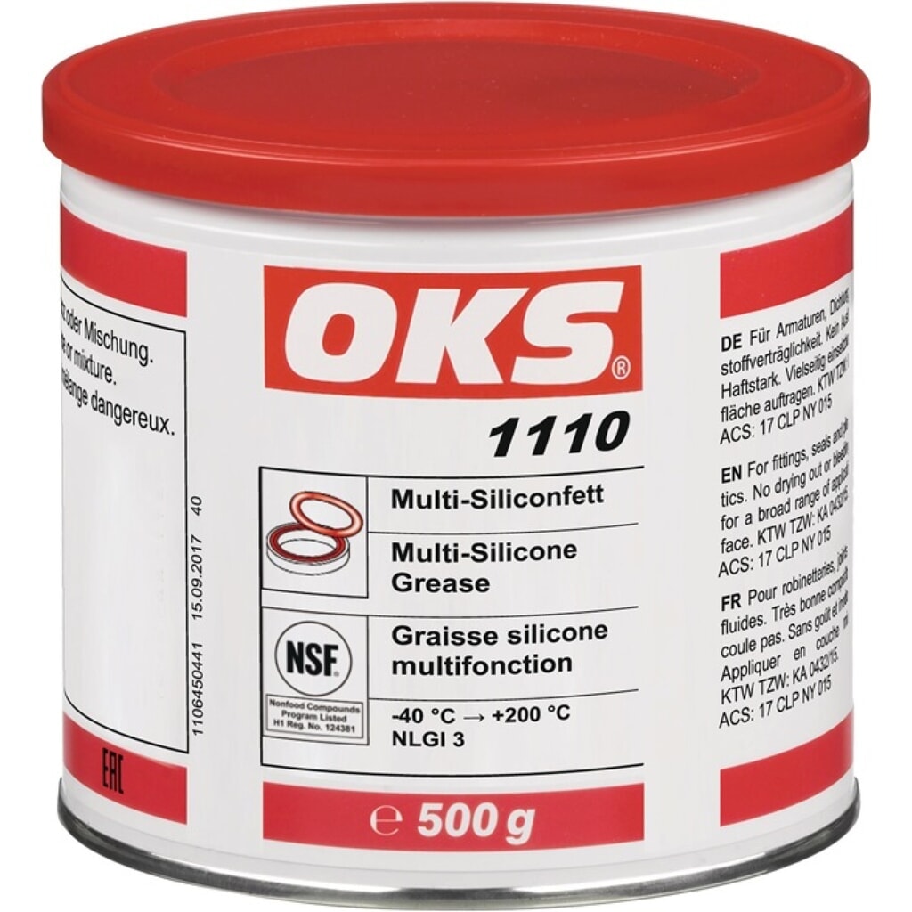 Produktabbildung: OKS Multisiliconfett 1110 NSF-H1 transp.80 ml Tube