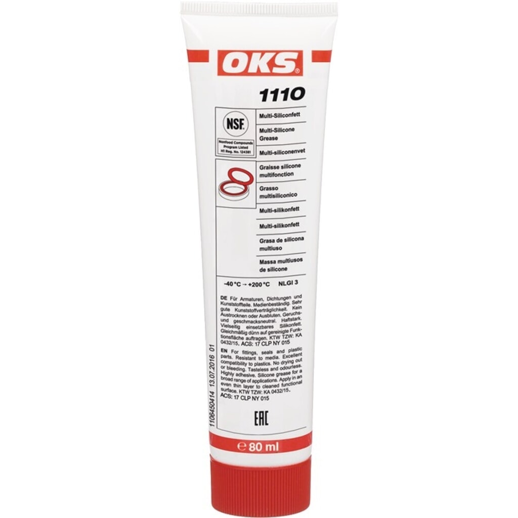 OKS Multisiliconfett 1110 NSF-H1 transp.80 ml Tube Produktabbildung Nr. 2: OKS Multisiliconfett 1110 NSF-H1 transp.80 ml Tube