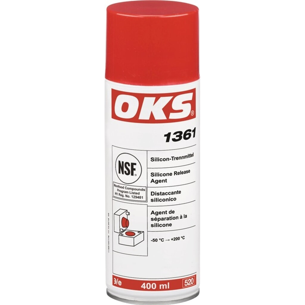 OKS Silicontrennmittel 1361 farblos NSF H1 400 ml Spraydose Produktabbildung: OKS Silicontrennmittel 1361 farblos NSF H1 400 ml Spraydose