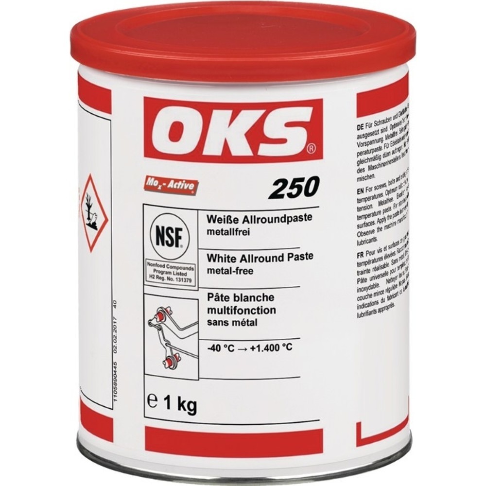 Produktabbildung: OKS Weiße Allroundpaste OKS 250, 1 kg, weiß, Dose