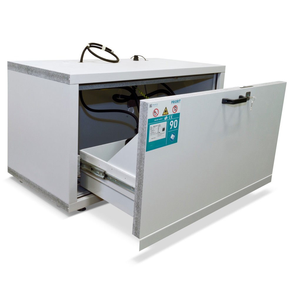 Product afbeelding: Onderbouw-veiligheidskast PRIORIT, brandwerendheid 90 min., hxbxd 630 x 592 x 570 mm, 1 volledig uittrekbare lade