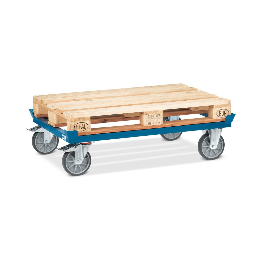 Productafbeelding nr. 5: Onderstel fetra® met vanghoeken, draagvermogen 750 kg, voor pallets 1.000 x 800 mm, TPE-banden
