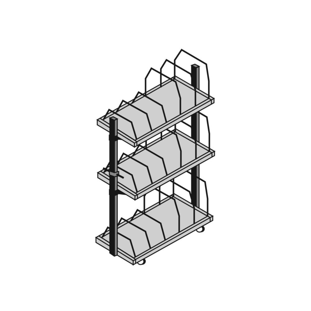 Productafbeelding nr. 3: Dozenscheiders met duwbeugel, 3 niveaus, hxbxd 1.860 x 1.015 x 600 mm