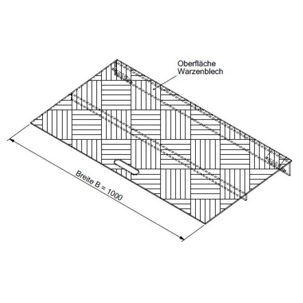 Productafbeelding nr. 2: Oprijbrug van aluminium, cap. 300 kg, mogelijk hoogteverschil 10-70 mm