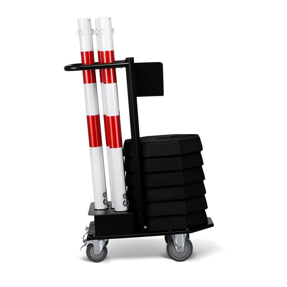 Product afbeelding: Opslag- en transportgestel dancop KPS-TG met kettingpaal, rood/wit