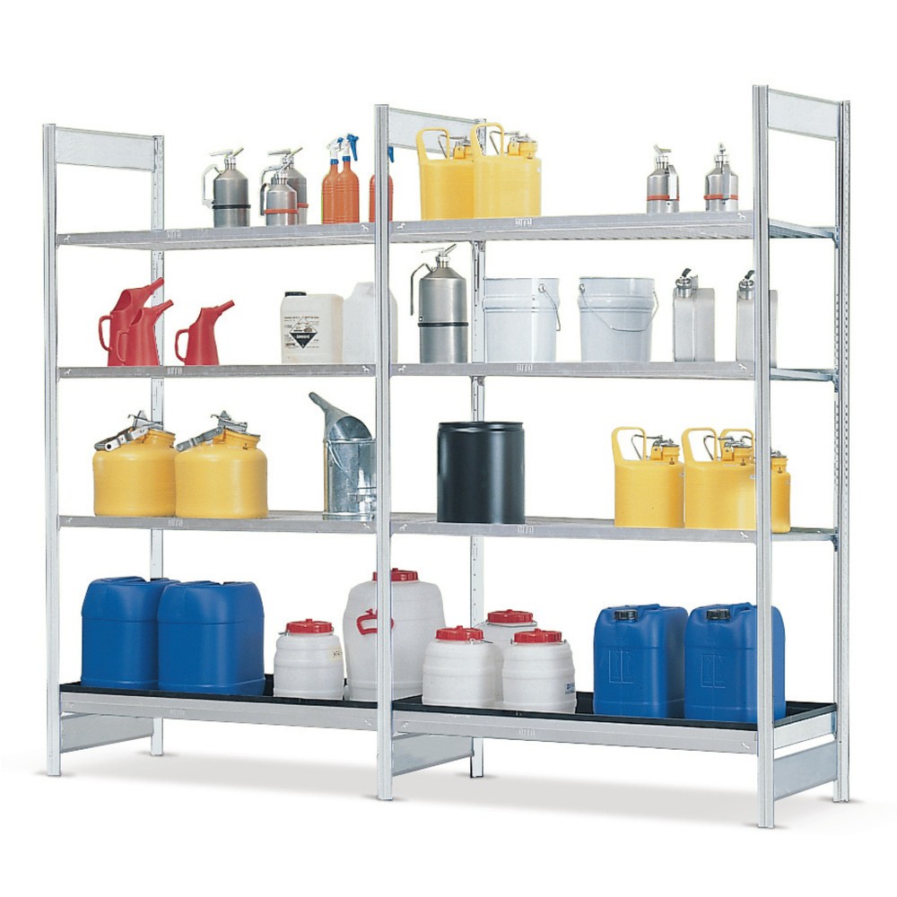 Product afbeelding: Opslagniveau voor stelling voor gevaarlijke stoffen asecos®, voor waterverontreinigende, agressieve vloeistoffen, breedte 1.060 mm