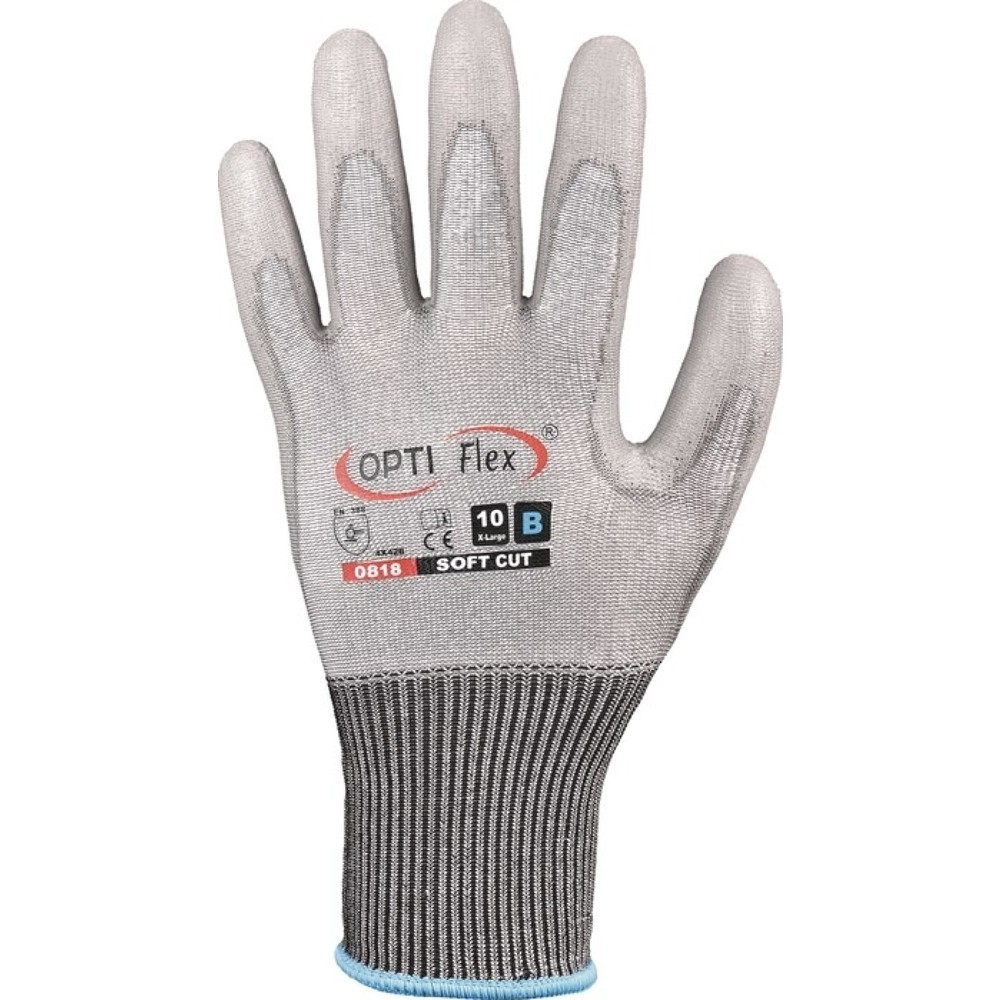 Produktabbildung Nr. 1: OPTIFLEX Handschuh SOFT CUT, EN 420/EN 388 PSA-Kategorie II, Größe 10 grau