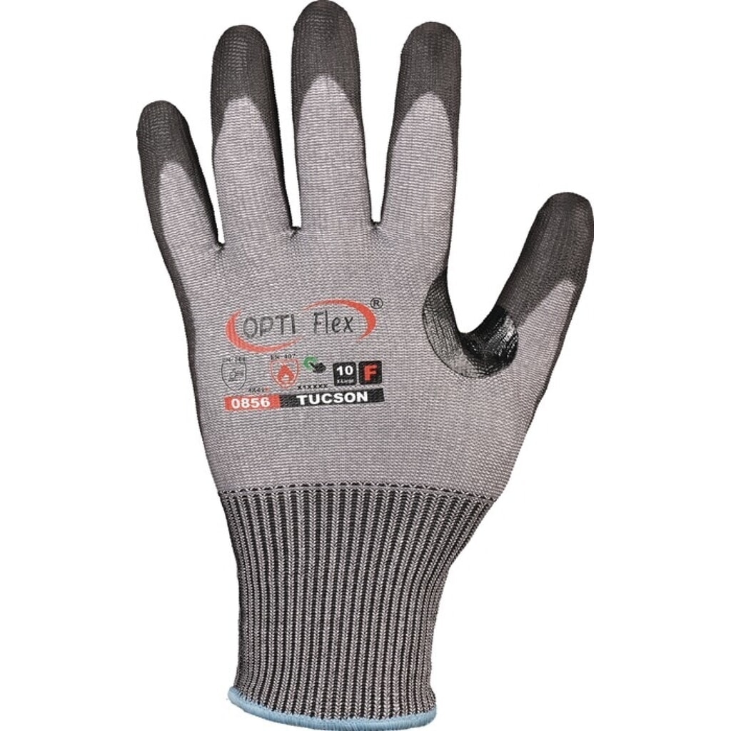 Produktabbildung: OPTIFLEX Schnittschutzhandschuhe TUCSON, EN388/EN420 PSA-Kategorie II, Größe 9 grau/schwarz