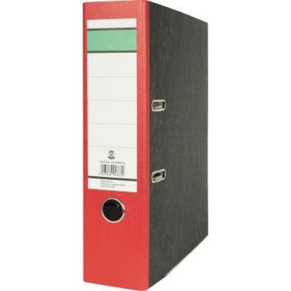Ordner DIN A4 80mm Recycling Pappe rot Produktabbildung: Ordner DIN A4 80mm Recycling Pappe rot