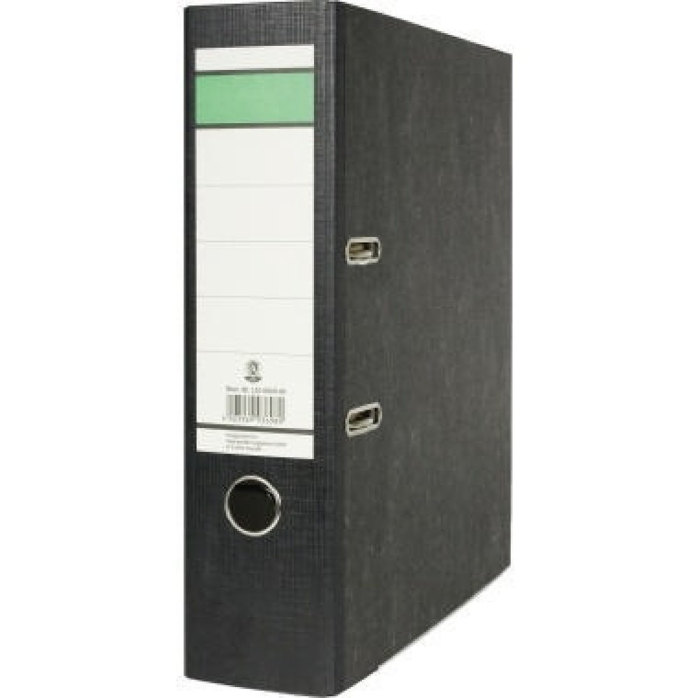 Produktabbildung: Ordner DIN A4 80mm Recycling Pappe schwarz