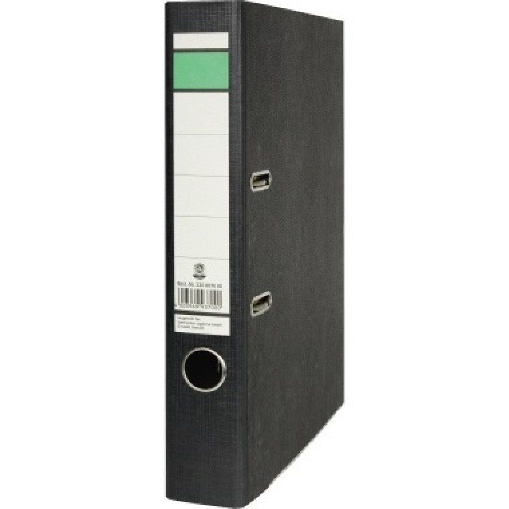 Produktabbildung: Ordner DIN A4 50mm Recycling Pappe schwarz