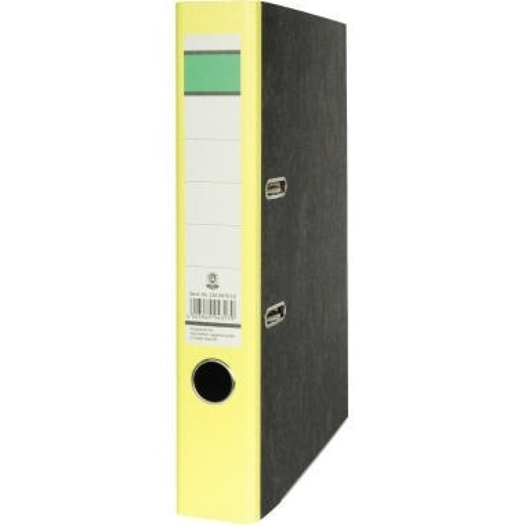 Ordner DIN A4 50mm Recycling Pappe gelb Produktabbildung: Ordner DIN A4 50mm Recycling Pappe gelb