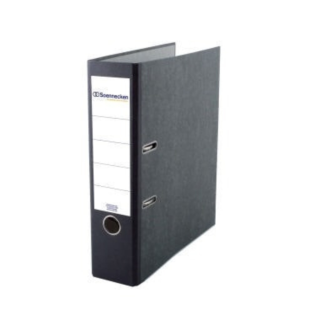 Produktabbildung: Soennecken Ordner 3326 DIN A4 80mm Pappe schwarz