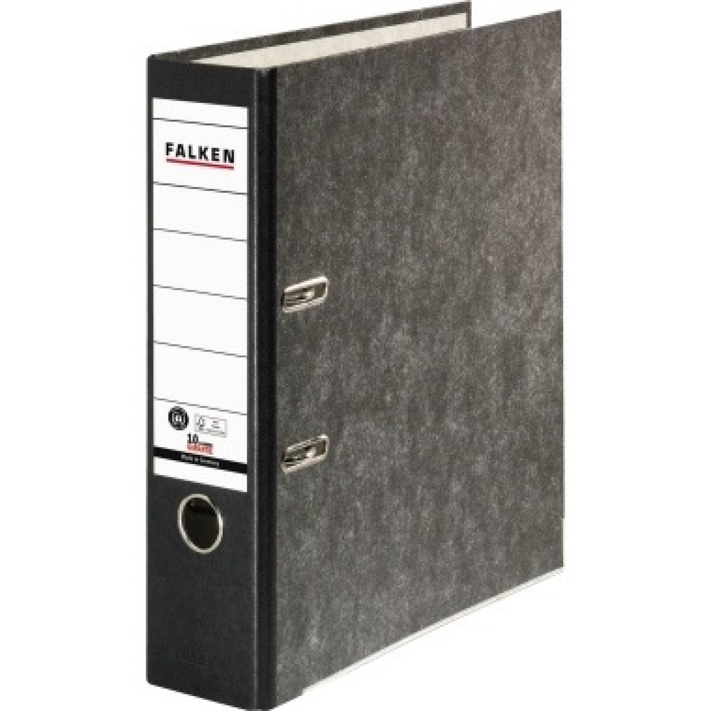 Produktabbildung: Falken Ordner S80 80024136 DIN A4 80mm RC Pappe schwarz