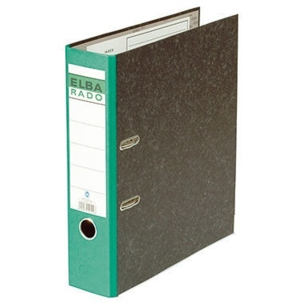 Produktabbildung: ELBA Ordner rado klassik 100022601 DIN A4 80mm Spezialpapier grün