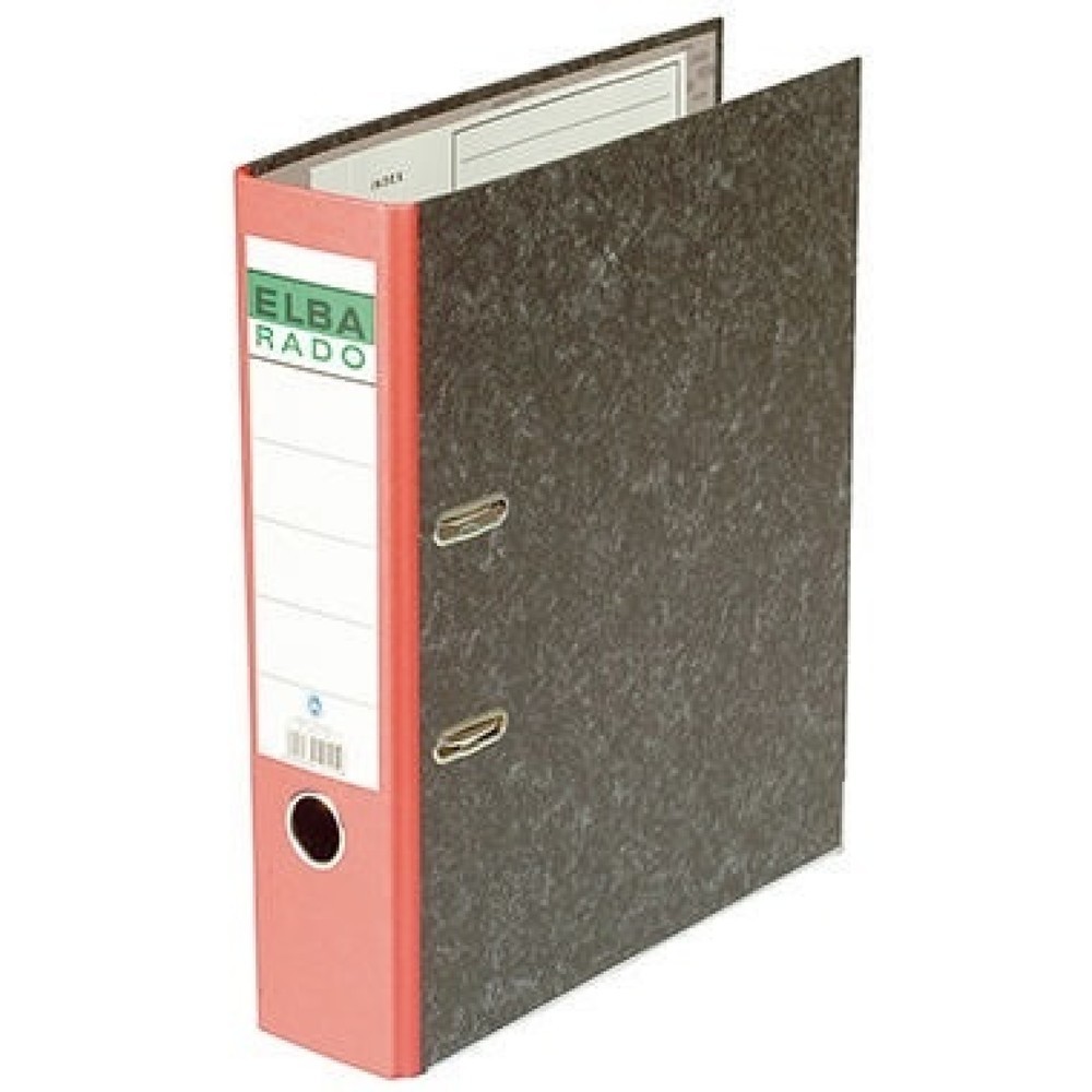 ELBA Ordner rado klassik 100555313 DIN A4 80mm Spezialpapier rot Produktabbildung: ELBA Ordner rado klassik 100555313 DIN A4 80mm Spezialpapier rot