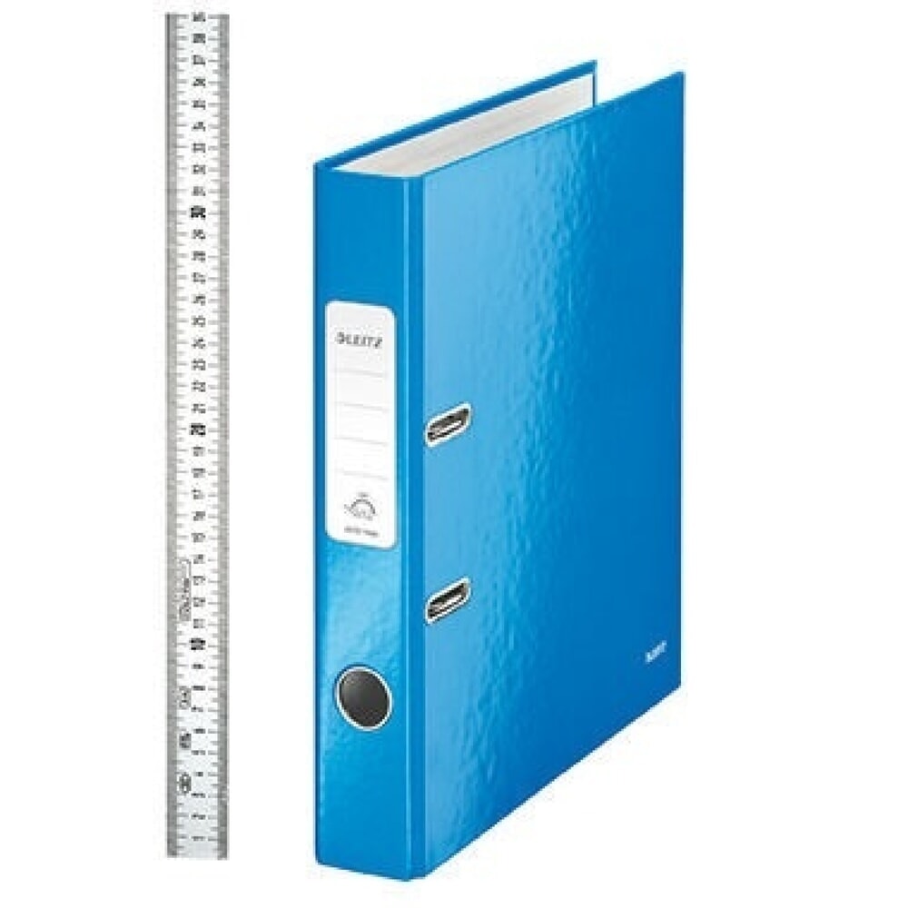 Produktabbildung: Leitz Ordner WOW 10060036 DIN A4 50mm Pappe blau metallic