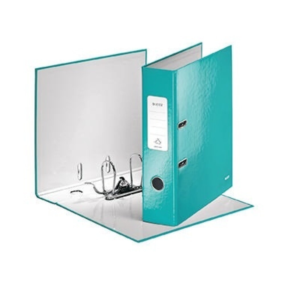 Produktabbildung: Leitz Ordner WOW 10050051 DIN A4 80mm Pappe eisblau