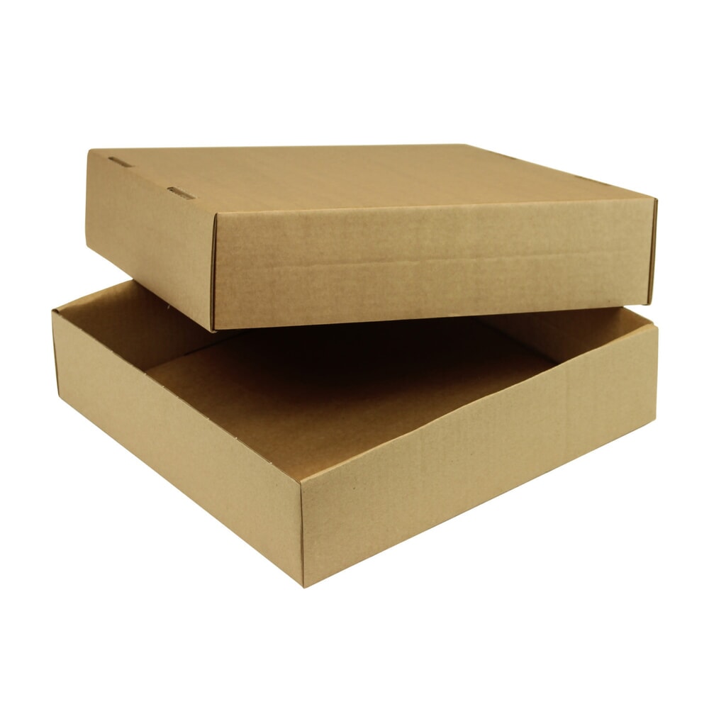 Produktabbildung: Ordner-Versandkarton, 325 x 300 x 80 mm ( L x B x H ), braun, teleskopierbar