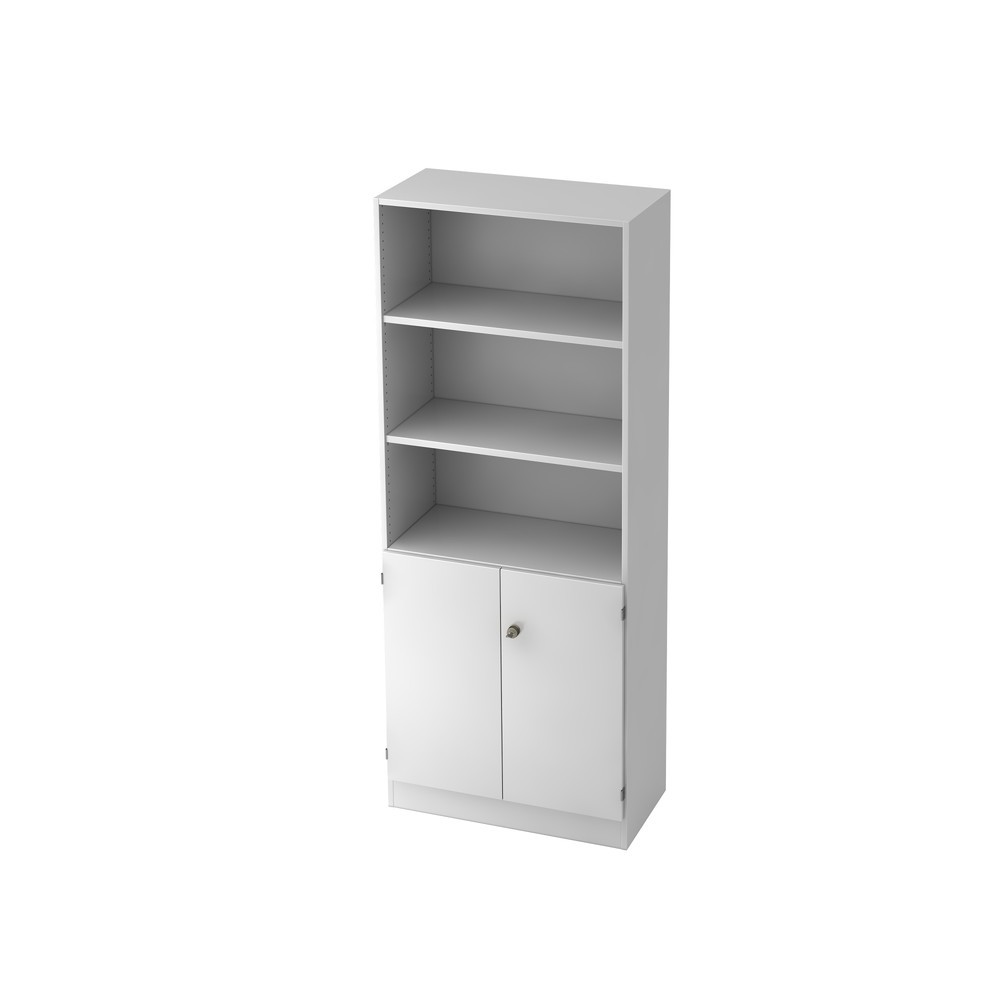 Product afbeelding: Ordnerkast Hammerbacher 5 OH, 2 OH deuren, SO-Bl. SG wit / wit