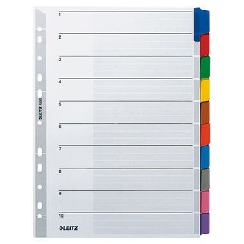 Produktabbildung: Leitz Register 43210000 DIN A4 blanko volle Höhe 160g Karton grau