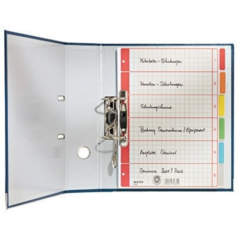 Produktabbildung Nr. 4: Leitz Register 43500085 blanko DIN A4 6farbig bedruckt Karton grau