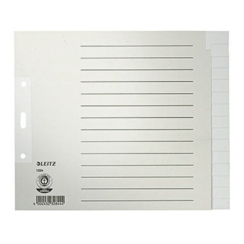 Produktabbildung: Leitz Register 12240085 blanko DIN A4 15teilig Papier grau