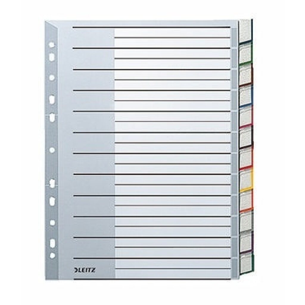 Leitz Register 12750000 DIN A5 12Blatt PP blanko Produktabbildung: Leitz Register 12750000 DIN A5 12Blatt PP blanko