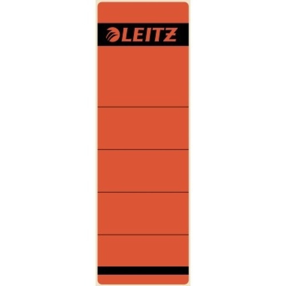 Produktabbildung: Leitz Ordneretikett 16420025 kurz/breit Papier rot 10 St./Pack.