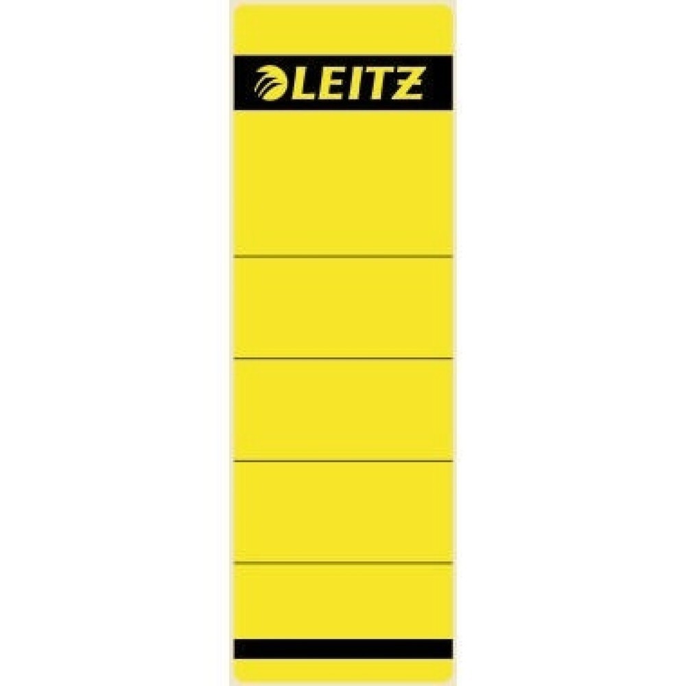 Produktabbildung: Leitz Ordneretikett 16420015 kurz/breit Papier gelb 10 St./Pack.