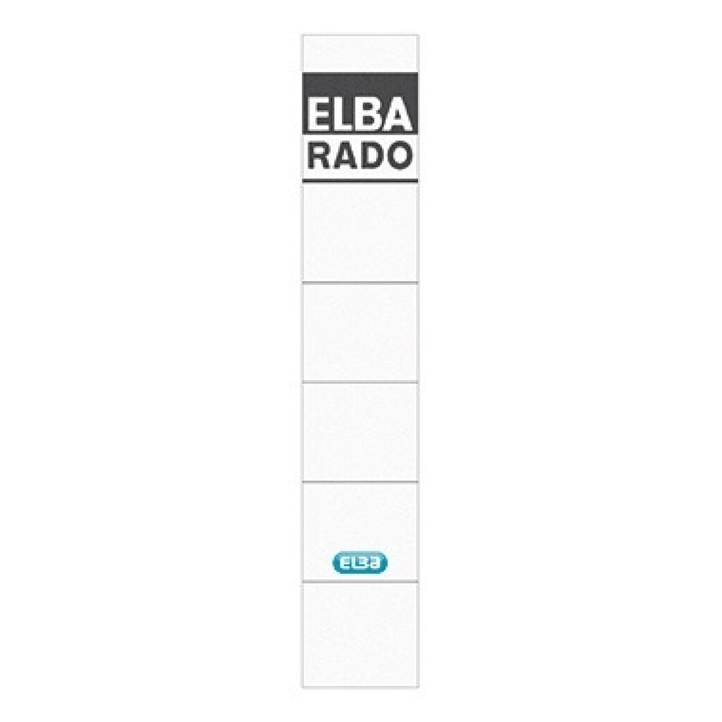 Produktabbildung: ELBA Ordneretikett 100551822 schmal/kurz sk weiß 10 St./Pack.