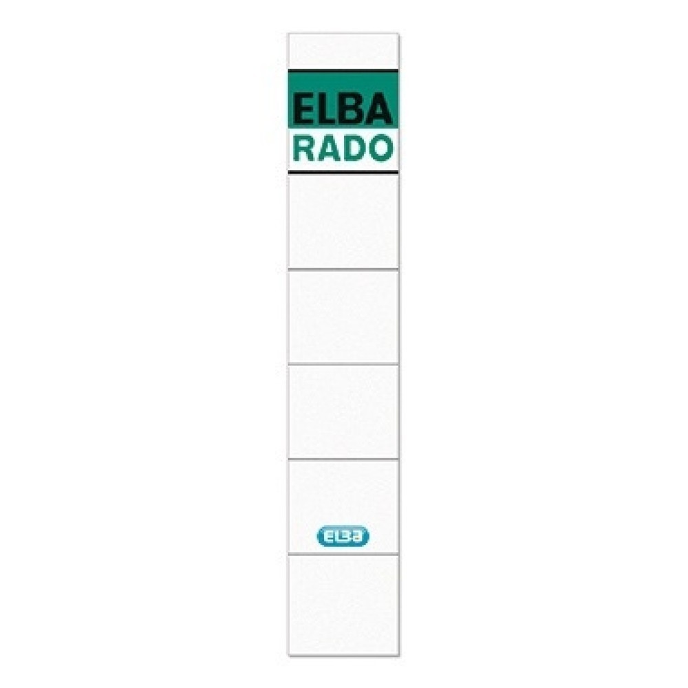 Produktabbildung: ELBA Ordneretikett 100420946 schmal/kurz sk gn/ws 10 St./Pack.