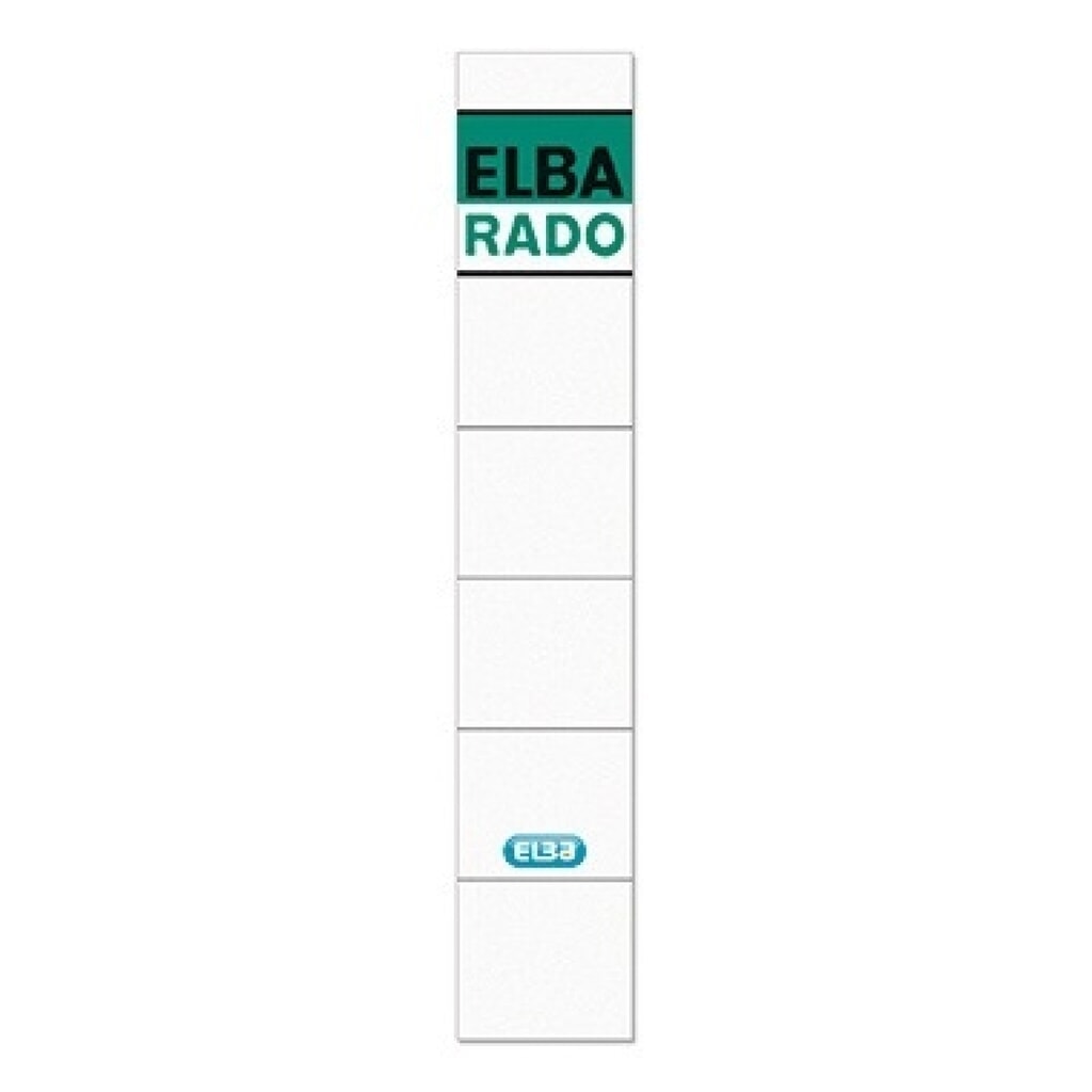 Produktabbildung: ELBA Ordneretikett 100420946 schmal/kurz sk gn/ws 10 St./Pack.