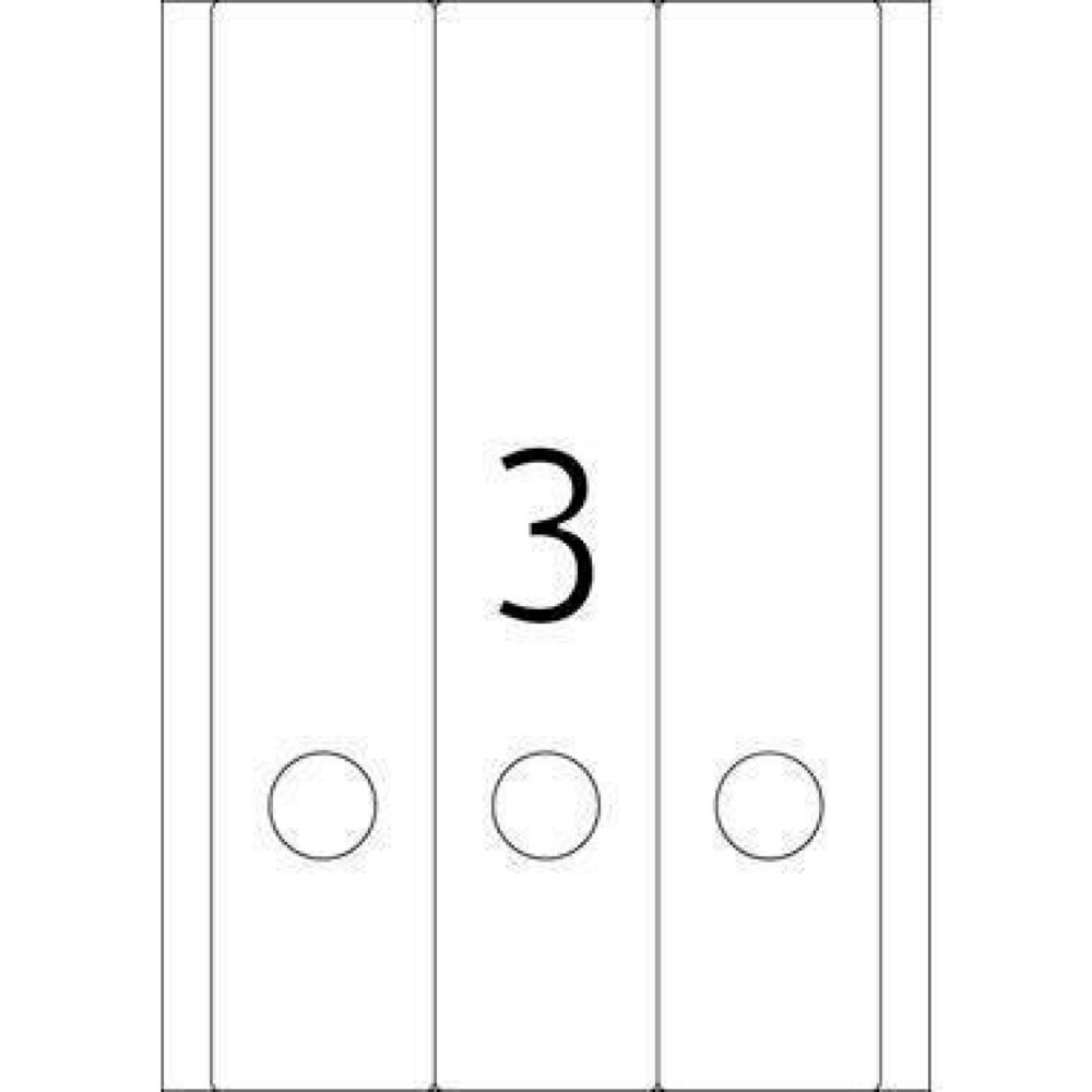 Produktabbildung Nr. 13: Etikett 61x297mm Ordner A4 blau lang 60Et 20Bl 3Et Bl SuperPrint