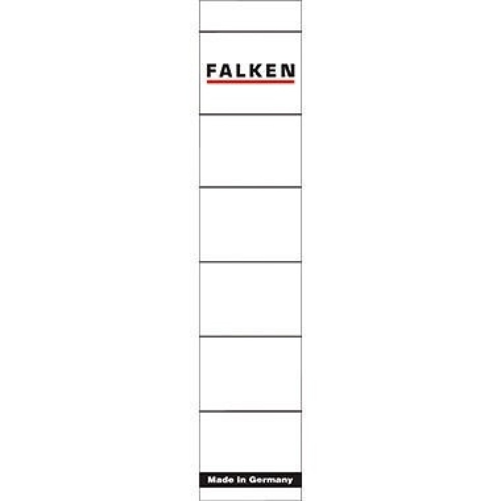 Produktabbildung: Falken Ordneretikett 80037765 schmal/kurz sk weiß 10 St./Pack.
