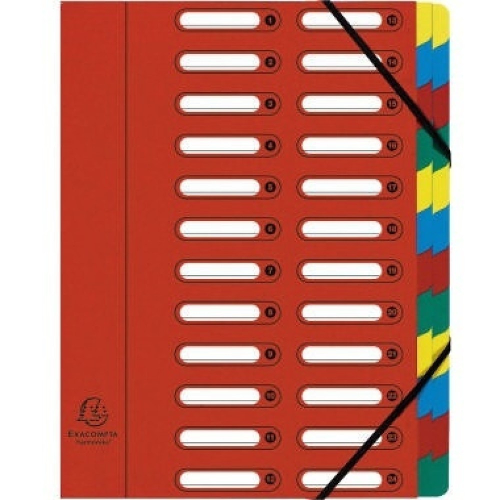 Produktabbildung: Exacompta Ordnungsmappe Harmonika 55245E DIN A4 24Fächer rot