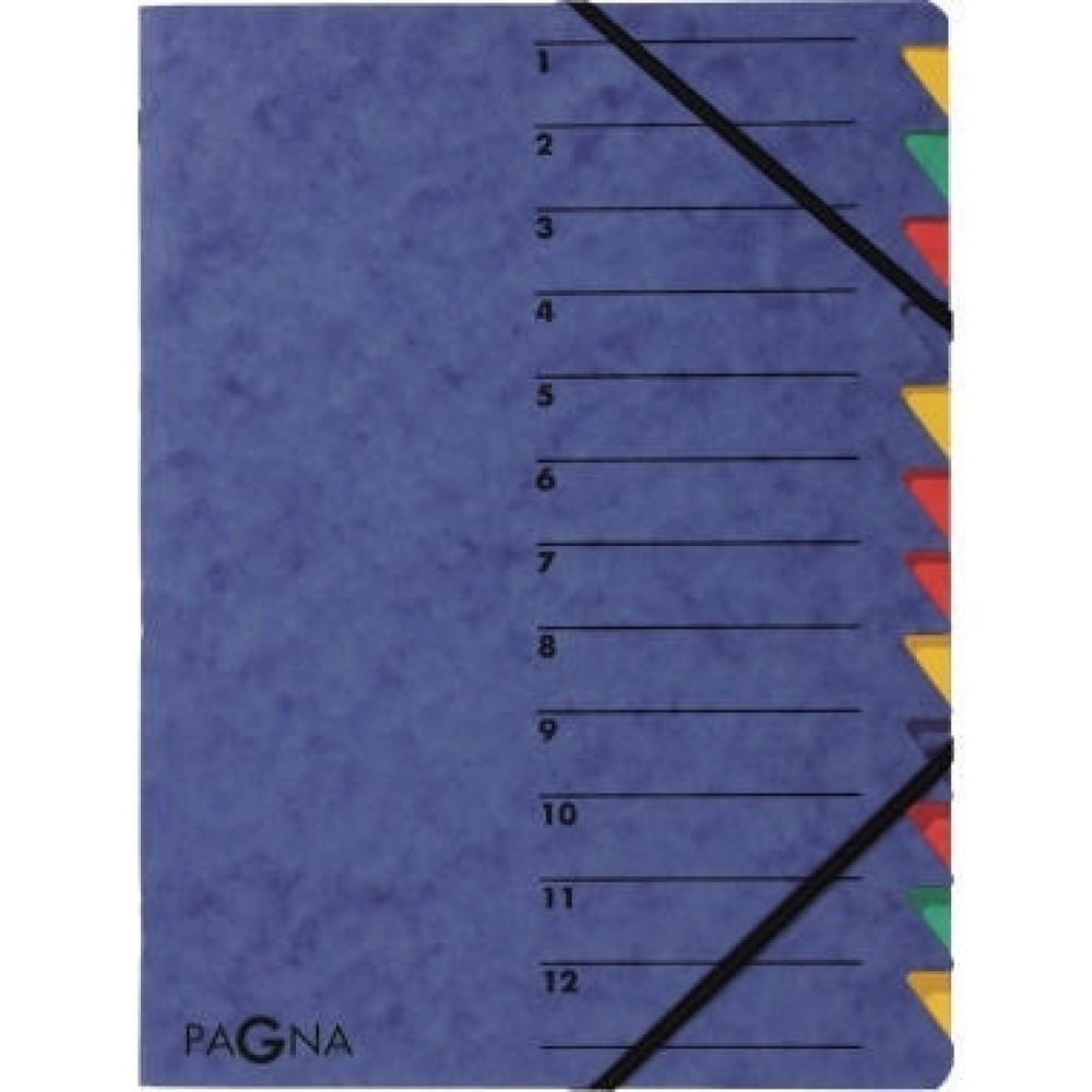 Produktabbildung: PAGNA Ordnungsmappe EASY 24131-02 DIN A4 12Fächer Pressspan blau