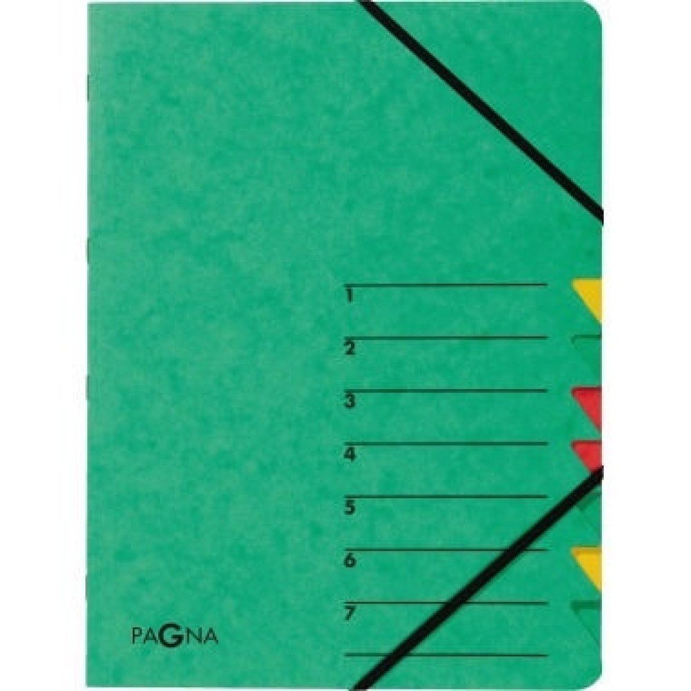 Produktabbildung Nr. 1: PAGNA Ordnungsmappe EASY 24061-03 DIN A4 7Fächer Pressspann grün