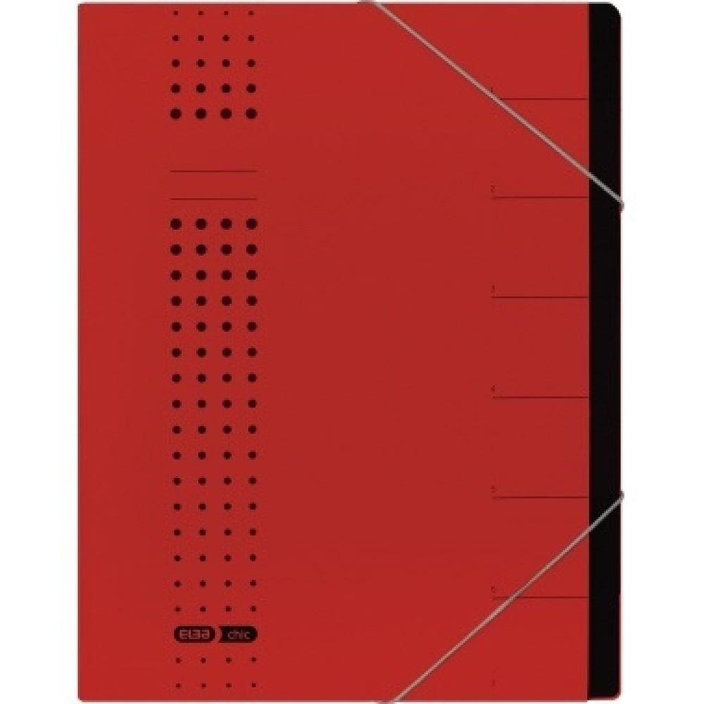 Produktabbildung Nr. 1: ELBA Ordnungsmappe chic 400002024 DIN A4 7Fächer Karton rot