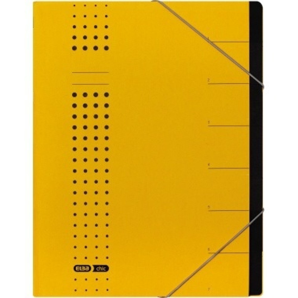 Produktabbildung: ELBA Ordnungsmappe chic 400002022 DIN A4 7Fächer Karton gelb